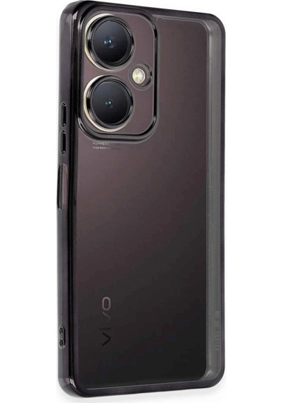 Vivo Y27 Kılıf Kamera Korumalı Lensli Silikon - Siyah