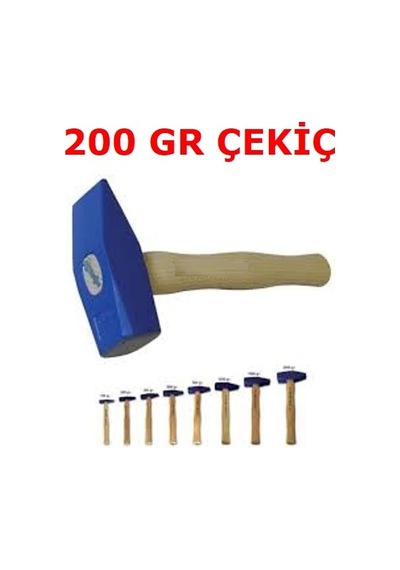 200 Gr Ahşap Saplı Çekiç 1.Kalite Çekic