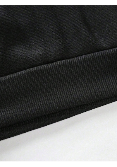 Discost Suşi Basklı Unisex Oversize Sweatshirt Hoodie SIYAH