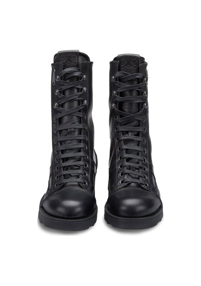 Çizme Kadın Oxw002100 Oxs Frank 0021 Mıd D Leather Black Siyah
