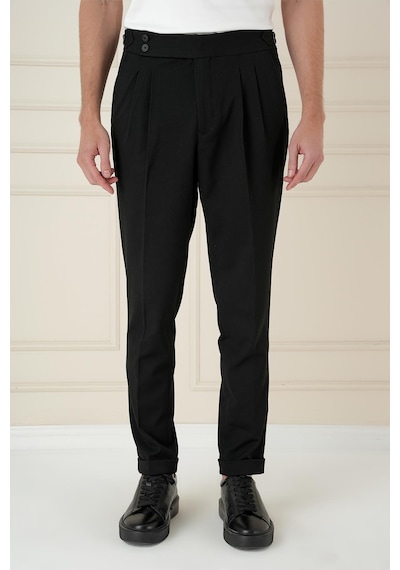 Efor P 1167 Slim Fit Siyah Spor Pantolon Siyah