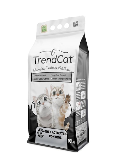 Trendcat Gri Aktif Karbonlu Kedi Kumu 10 Litre
