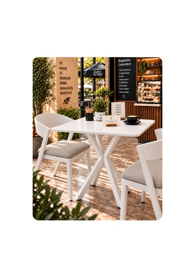 Mutfak Cafe Balkon Bahçe Restoran Yemek Masası 70x70 Beyaz Beyaz Kare Beyaz - Beyaz Beyaz - Beyaz Mutfak Cafe Balkon Bahçe Restoran Yemek Masası 70x70 Beyaz Beyaz Kare Beyaz - Beyaz Beyaz - Beyaz
