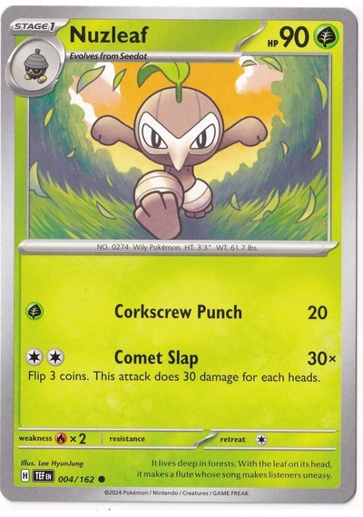 Nuzleaf 004/162 - Temporal Forces - Pokemon Kartı Mint