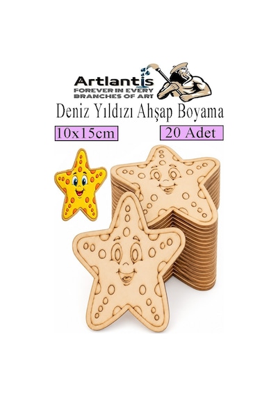 Ahşap Boyama Deniz Canlıları 20 Adet 10x15cm Boyama Figürü Etkinlik Çoçuk Gelişim Motor Beceri Kreş Anasınıfı Pembe