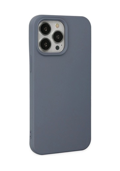 Apple iPhone Uyumlu-  15 Pro Max Kılıf Nano İçi Kadife Silikon - Gri Çok Renkli
