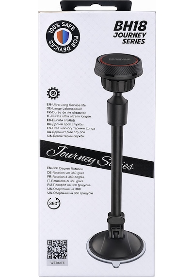 Borofone Bh18 Araç İçi Telefon Tutucu Vantuzlu Mıknatıslı Cam Ve Torpido Uyumlu