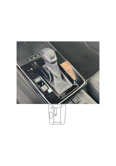 Toyota Yaris Cross Uyumlu Vites Etrafı Ve Vites Gösterge Piano Black Tpu Koruyucu 2li Set 2025