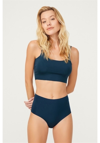 Cottonhill Yüksek Bel Basic Lazer Kesim Bikini Külot 7'Li Paket-Çok Renkli-M Çok Renkli