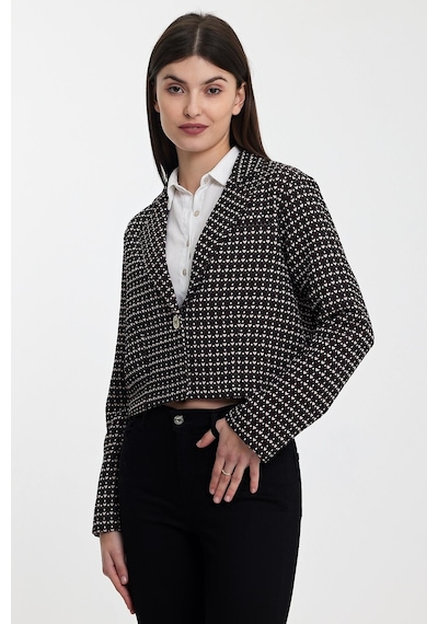 Alexandergardı Desenli Crop Ceket B24-21401 001