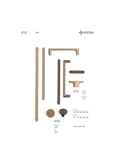 System Mobilya Kulbu Fırçalı Bronz Renk 8mm Düğme Kulp Sy4722 0008 Elx3 Çok Renkli
