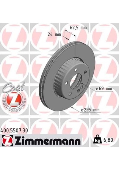 Zımmermann Fren Dıskı On Mercedes C-class W205 S205 C205 A205 400.5507.30 A0004212412