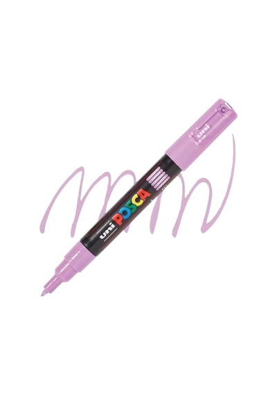 Uniball Posca 0.7 Su Bazlı Boyama Markörü Lavanta - Uni-pc-1m N
