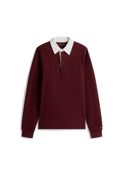 Tommy Hilfiger Peached Crest Solıd, Xıh Bordo Erkek Sweatshirt