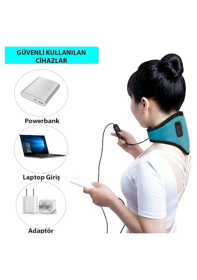 Yenilzd Zaman Ayarlı Boyun Masaj Aleti Servikal Usb 3 Seviye Sıca
