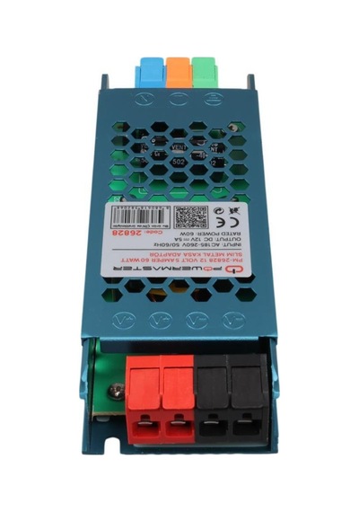 Powermaster Pm-26828 12volt 5amper 60watt Slim Metal Kasa Adaptör 140x50x23mm