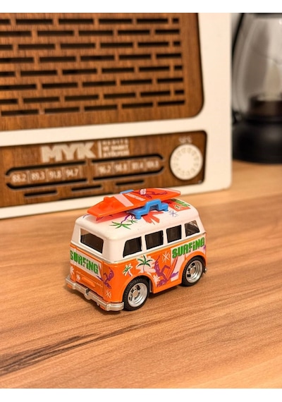 Mini Vosvos Karavan Metal Model Araba Tatil Temalı Myk Hediye Ve Sanat Atölyesi
