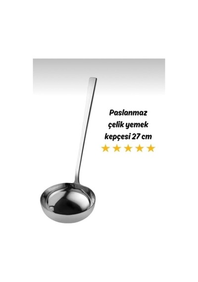 Paslanmaz Çelik Çorba Kepçesi Yemek Kepçesi 27cm