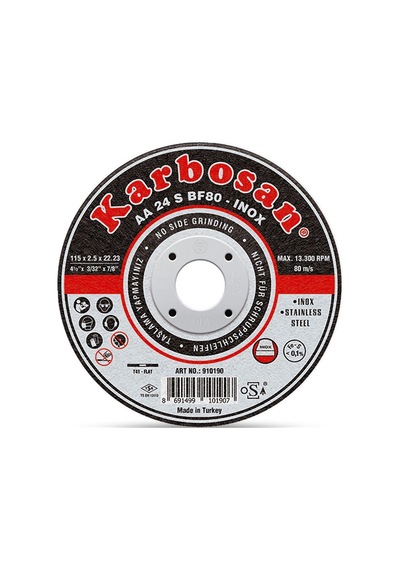 Karbosan 115x2.5x22.23 Inox Paslanmaz Çelik Kesme Diski