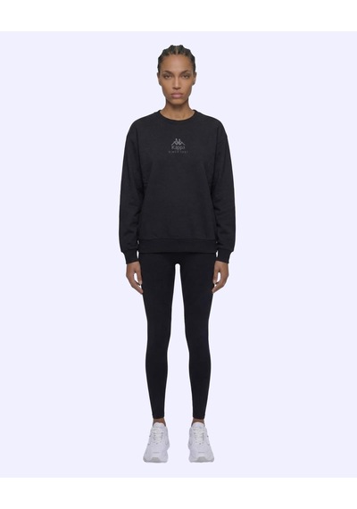 Kappa Milas Crewneck Kadın Siyah Comfort Sweatshirt