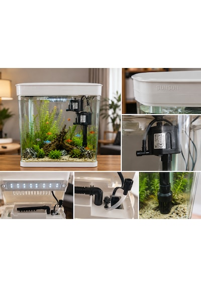 Jr-230 Cam Akvaryum 7 Litre Beyaz