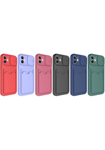 Apple Uyumlu iPhone 12 Kartix Kılıf koyu Mor Koyu
