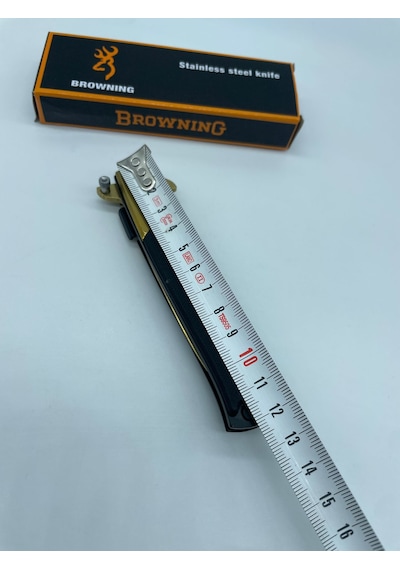 Browning Marka Gold Kamp Bıçak Siyahkasa Kamp Çakı //22cm Sarı - Siyah