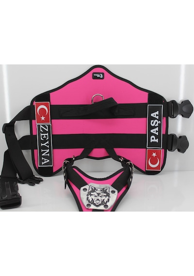 Mg Tasma K9 Göğüs ve Sırt Tasması Pembe
