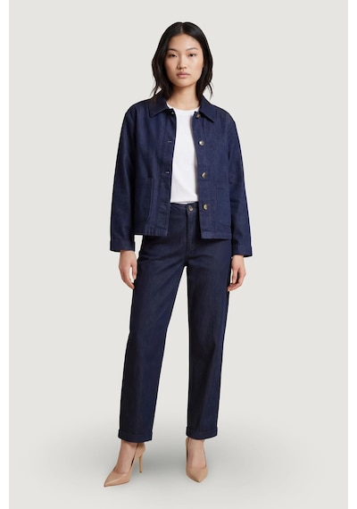 Only Kadın Onlashby Çift Cepli Düğmeli Jean Ceket 15364598 Koyu Mavi Koyu Mavi