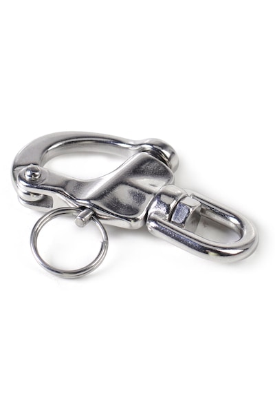 2'li Fırdöndülü Mandar Kilidi. 12mm. Snap Shackle. 304 Krom
