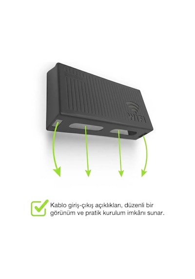 Gri Wifi Kutusu Duvar Asılabilir Sigorta Ve Modem Saklama Kutusu 25x15x6 Cm Standart