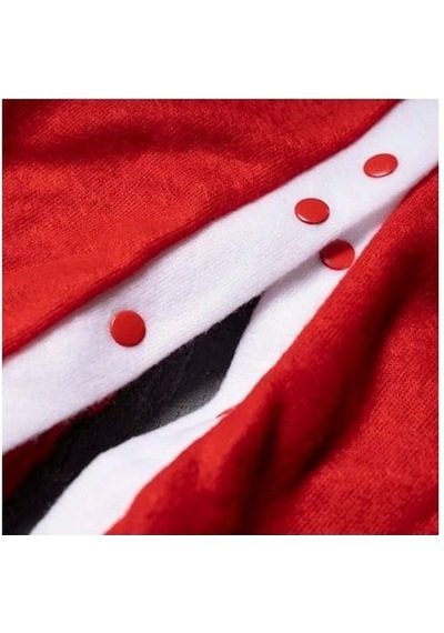 Bebelop Kız ve Erkek Bebek 6-15 Aylık Noel Tulum Noel Kıyafeti Yılbaşı Beyaz - Kırmızı