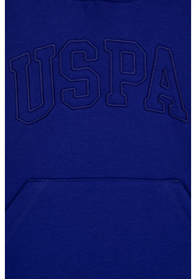 U.S. Polo Assn. Kız Çocuk Mor Basic Kapüşonlu Şardonlu Basic Sweatshirt 50314311-VR038