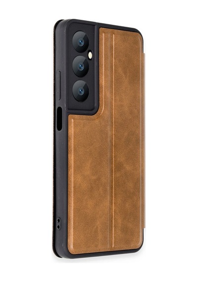 Newface - 951 - Realme C65 Kılıf Flip Cover - Csmo-tex - - Taba