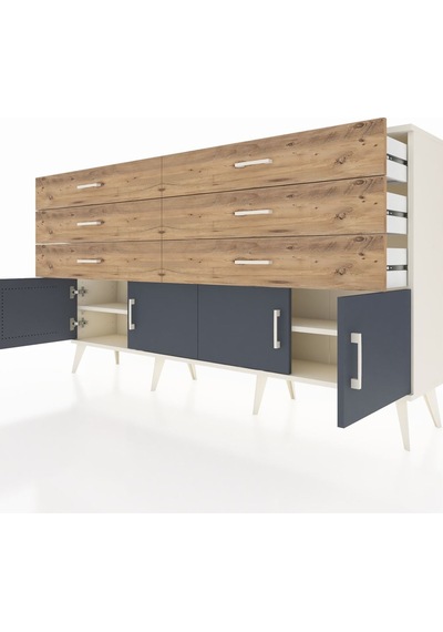 Arges Konsol 2 Raflı 6 Çekmeceli 4 Kapaklı 176x30x99 Aytaşı-antra Aytaşı-antrasit/çam Arges Konsol 2 Raflı 6 Çekmeceli 4 Kapaklı 176x30x99 Aytaşı-antra Aytaşı-antrasit/çam