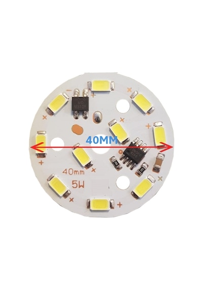 220 Volt 5 Watt Smd 2835 Ledli Led Modül Beyaz 10mm Delik Çaplı 220V 5W Avize Ledi 40mm(3 Adet)