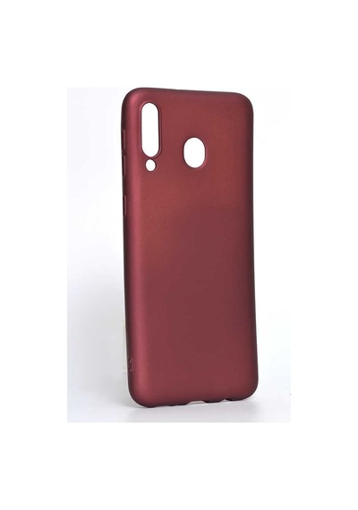 Kilifone - Samsung Uyumlu Galaxy M30 - Kılıf Mat Renkli Esnek Premier Silikon Kapak - Mürdüm