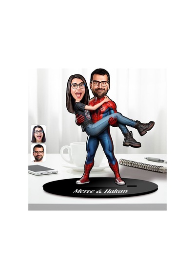 Bk Gift Kişiye Özel Süpermen Çift Tasarımlı Karikatür Biblo-1, Arkadaşa Hediye, Sevgiliye Hediye Kobitmeyencom33964 Bk Gift