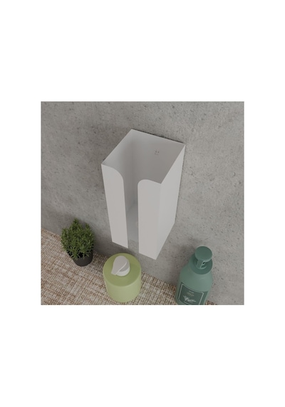 Metal Beyaz Güçlü Yapışkanlı Organizer Peçetelik,dispenser Mutfak Banyo Peçetelik Mt107b Çok Renkli
