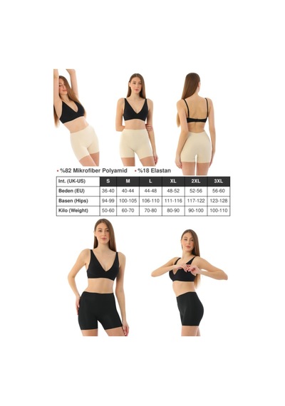 Armillia Dimoda Kadın / Kız Lazer Kesim İz Belli Etmeyen Günlük Rahat Hayalet Boxer Şort Beyaz Beyaz