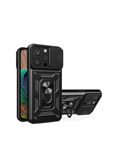 Nihcase Apple Uyumlu iPhone 13 Pro Max Kılıf Magnetik Standlı Kamera Korumalı Slide Sürgülü Cover Kapak