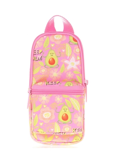 Kaukko Kalem Çantası Nature Junior Bag Avocado Üç Bölmeli Kalemlik