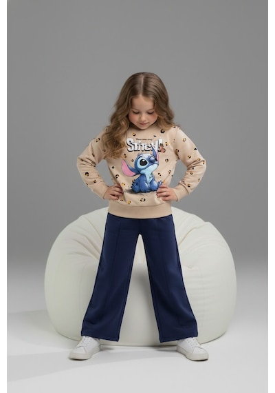 Serenad Kids Stıtch Kız Bol Paça Penye İkili Eşofman Takımı 3-10 Yaş -je261049325 - Lacivert Serenad Kids Stıtch Kız Bol Paça Penye İkili Eşofman Takımı 3-10 Yaş -je261049325 - Lacivert