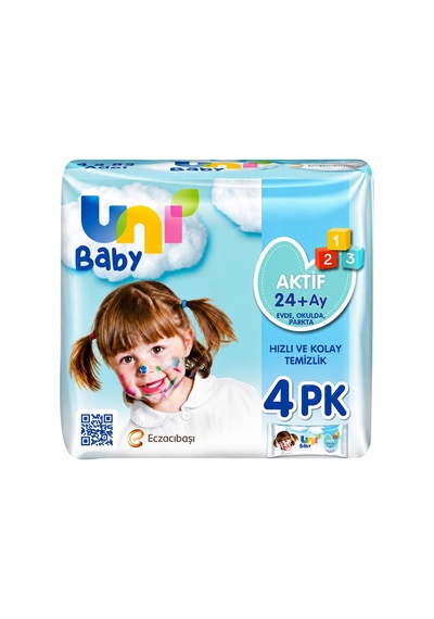 Uni Baby Islak Havlu Mendil 52 Yaprak Aktif 6pk 4 1248 Yaprak 24'lü Set