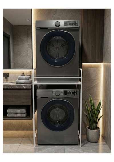 Reyo Falez 2 Katlı Çamaşır Makinesi Üstü Dolap Metal Banyo Organizeri Çok Amaçlı Raf - Beyaz 261 Reyo Falez 2 Katlı Çamaşır Makinesi Üstü Dolap Metal Banyo Organizeri Çok Amaçlı Raf - Beyaz 261