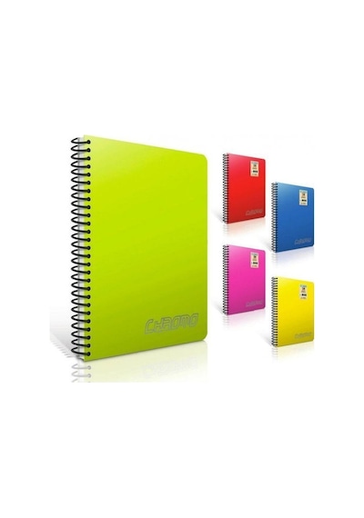 Gıpta Chromo Defter A4 Spiralli PP Kapak 200 Yaprak Kareli Asorti