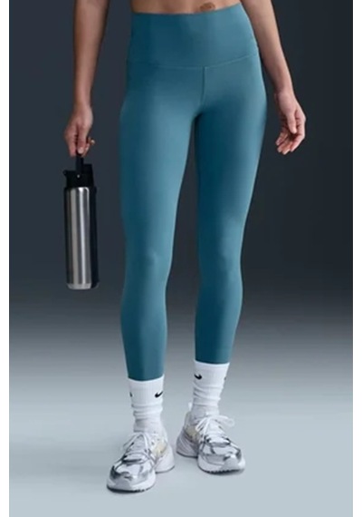 Nike Dri Fit Zenvy Gentle Support Infina Soft Womens Training Tight Yüksek Belli Toparlayıcı 7/8 Soft Kumaş Kadın Antreman Taytı Mavi