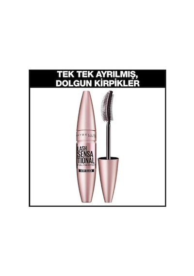 Maybellıne Lash Sensational Yelpaze Etkili Siyah Maskara 00