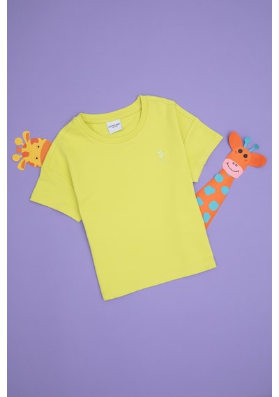 U.S. Polo Assn. Kız Çocuk Fıstık Bisiklet Yaka Tişört 50288124-VR087 U.S. Polo Assn. Kız Çocuk Fıstık Bisiklet Yaka Tişört 50288124-VR087