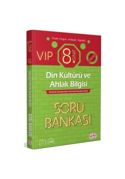 8.Sınıf VIP Din Kültürü ve Ahlak Bilgisi Soru Bankası -  Editör